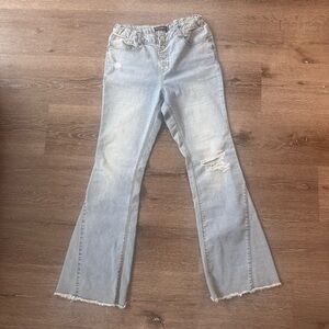 Vanilla Star Girls Bell bottom distressed Jean